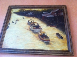 Bruno's boat painting Rather good I think
