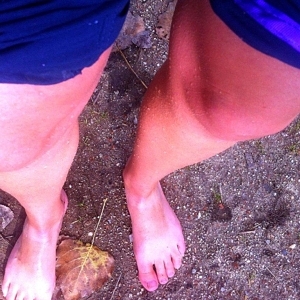 Post-plunge feet. The water is not warm.